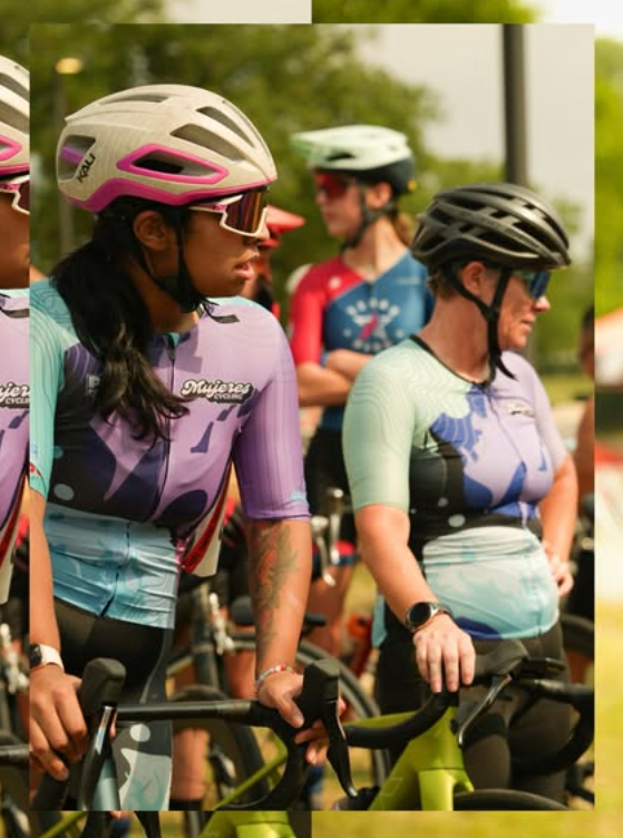 Cyclists at a cycling event.